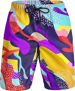 Pantalones Cortos de Baño Divertidos para Hombre, de Secado Rápido, Transpirables, con Cintura Elástica de Spandex/Poliéster, Servicio OEM, Verano - Product Image 4