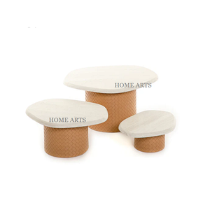 Soporte para Tartas con forma personalizada de diseño único, Juego de 3 soportes para tartas de cuero y mármol para uso doméstico en hoteles - Product Image 1