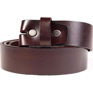 Cinturón informal de cuero de vaca para hombre, correa de cuero de vaca de grano completo, acabado marrón, cuero genuino l0uxury, hecho a mano, 100% - Product Image 5