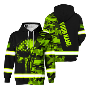 <b>Top</b> Quality Hi Vis Safety <b>Reflective</b> Pull Over Kangaroo Pocket Long Sleeve Hoodies for Men - Product Image 6