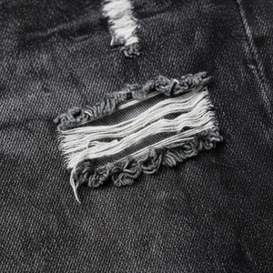 Shorts de Mezclilla para Mujer, Personalizados, Lisos, Teñidos, Estilo Urbano, Corte Regular, Desgastados, Casuales, de Gimnasio, Pantalones Cortos, Cintura Alta, Poliéster/Algodón - Product Image 4