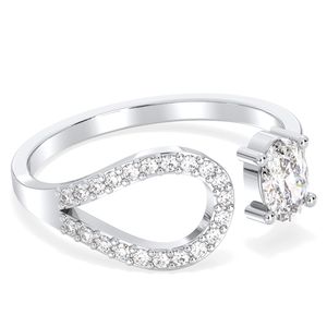 Bague Réglable en Or Massif 14K avec Moissanite de Coupe Ovale de 0,54 Carat, Design Classique REYES, Cadeau de Fiançailles de Luxe pour Femmes - Product Image 3