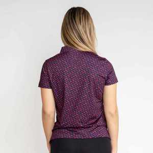 Venta al por mayor de algodón transpirable de alta calidad de estilo de golf liso mujeres Polo personalizado logotipo bordado - Product Image 5