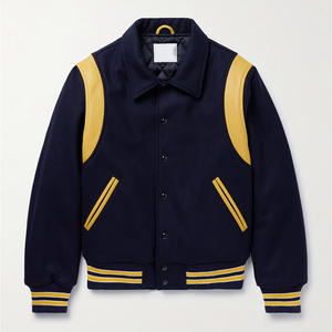 แจ็กเก็ตผ้าฝ้ายระบายอากาศได้ดีมีปกตั้งโลโก้ด้านหน้ามีตัวอักษร - Product Image 2