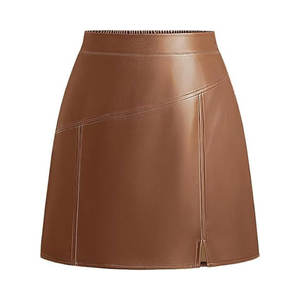 Jupes mini en cuir véritable durable pour femmes, fabriquées au Pakistan, parfaites pour le bureau et les soirées. - Product Image 1