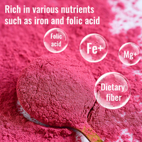 Poudre de Betterave en Gros 100% Naturelle Séchée par Pulvérisation, Poudre de Betterave Rouge Non-OGM pour Smoothies et Pâtisseries, OEM