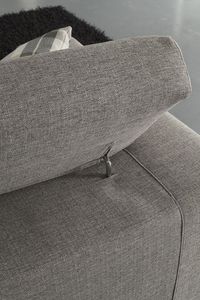 Modern Linear Fabric Three Seat Durable Sectional <b>Sofa</b> Set with Metal Legs and Pillow Back Cushions for Living Room - Product Image 2