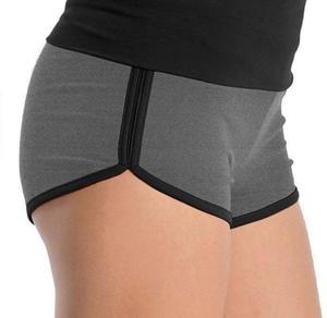 Pantalones cortos deportivos ajustados informales de cintura alta para mujer, novedad de verano, pantalones cortos de retazos estampados, pantalones cortos teñidos lisos con cordón elástico - Product Image 4