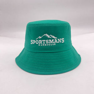 Wholesale New Embroidery Sun <b>Summer</b> Beach Adult Cotton Plain Black <b>Woman</b> Flat Top Wide Brim Fisherman Bucket <b>Hat</b> - Product Image 5