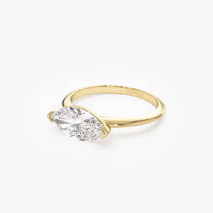 Bague de fiançailles en or massif 14 carats avec diamant de laboratoire cultivé en laboratoire, taille marquise, 1,50 ct, pureté E-F VS, pour cadeau de mariage ou d'anniversaire - Product Image 3