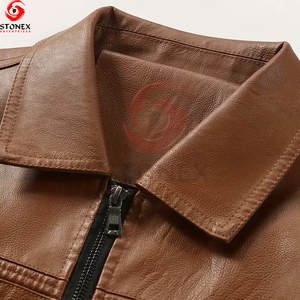 Chaqueta de Motociclista de Cuero para Hombre, Estilo Nuevo, Impermeable, de Alta Calidad, Elegante - Product Image 3