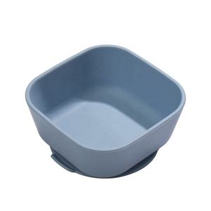 Cuenco de succión cuadrado de alimentación de bebé de silicona de grado alimenticio Vajilla antideslizante ecológica sin BPA para niños pequeños y niños - Product Image 4