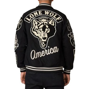 Chaqueta de béisbol personalizada para hombre, chaqueta de béisbol con estampado bordado personalizado, de gran tamaño - Product Image 5
