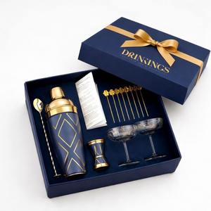 Ensemble de bar international king en acier inoxydable, ensemble de bar en bois, ensemble de shakers pour cocktails colorés - Product Image 1