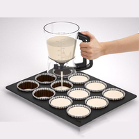 Distributeur de pâte à cupcakes, verseur antiadhésif peu encombrant pour gâteaux, gaufres, crêpes, outil de cuisine facile à nettoyer
