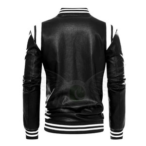 Vêtements homme de qualité supérieure coupe ajustée veste en cuir décontractée meilleure veste en cuir tendance pour l'hiver - Product Image 2