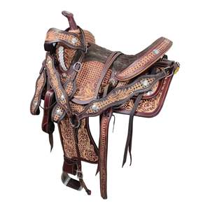 Vente en gros sur mesure selles de course de baril faites à la main en cuir véritable selles de cheval Western de qualité supérieure selles de rodéo Cowboy Tack - Product Image 2