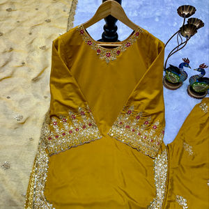 Estilo tradicional 3 PCS Salwar Kurta Fiesta DE BODA pakistaní y traje de Bollywood Ropa festiva India pakistaní Palazzo - Product Image 1