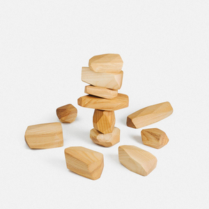 Piedras de equilibrio de madera tradicionales, clasificación y apilamiento de piedras, juguetes educativos para juegos o regalos - Product Image 1