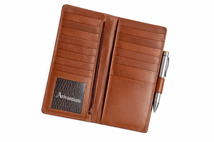 Luxury Handmade Classic Custom Logo Crazy Genuine Leather RFID Protected Fashion Style Card Holder <b>Men's</b> Wallet - Product Image 3