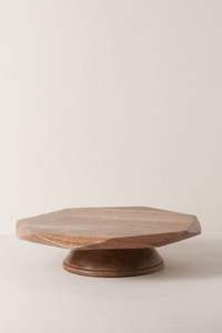 OUTDOOR Haute Qualité Vente Chaude Acacia En Bois Haut Pied Rond Plateau En Bois Gâteau Stand pour Servir Gâteaux et Fruits - Product Image 2