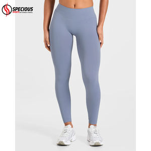 บริการ OEM ผู้ผลิต ราคาดีที่สุด กางเกงโยคะเอวสูงสำหรับผู้หญิง ผ้าสแปนเด็กซ์/โพลีเอสเตอร์ ยืดได้สี่ทิศทาง รับผลิตตามแบบ พร้อมสกรีนโลโก้ - Product Image 2