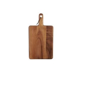Ensemble de deux blocs hachoirs en bois brun pour la cuisine. Planche à découper attrayante pour les légumes et les fruits. - Product Image 3