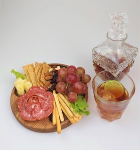 New wooden round serving tray fruits <b>snack</b> board for food serving breakfast food <b>bar</b> home kitchen decor wedding gifts restaurant - Product Image 4