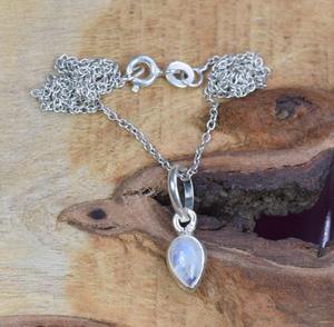 E pendant June MONTH birthstone สร้อยคอออกแบบโซ่ของขวัญสำหรับเธอรุ้งมูนสโตน925สเตอร์เงินสเตอร์ลิง Shap รูปไข่ - Product Image 3