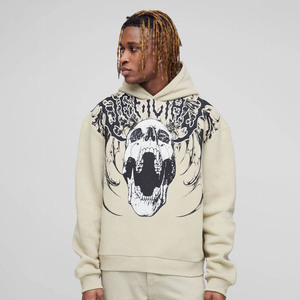Sudaderas con Capucha con Estampado de Calavera Estilo Y2K para Hombre, Ropa de Invierno de Algodón Suave, Sudaderas con Impresión Personalizada, Servicio OEM/ODM - Product Image 1