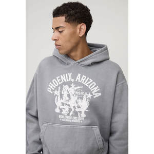 เสื้อสเวตเตอร์มีฮู้ดแบบสวมหัวสำหรับผู้ชายไซส์พิเศษออกแบบมาเพื่อความสบายและแฟชั่นลำลองทันสมัย - Product Image 3