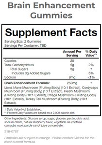 Suplementos dietéticos de apoyo a la salud cerebral ORGANIC Fórmula nootrópica Fabricante de gomitas Etiqueta privada - Product Image 2