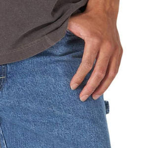 กางเกงยีนส์ขาสั้นสำหรับผู้ชายกางเกงขาสั้นผ้าฝ้ายทำจากผ้าฝ้ายสำหรับฝึกซ้อมดีไซน์ใหม่งานตามสั่ง - Product Image 6