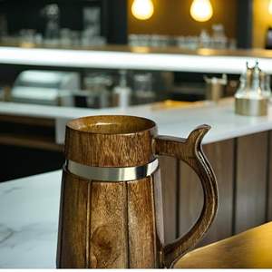 Tasse en bois de forme ronde de vente chaude pour le thé vert/noir et la vaisselle et les ustensiles de cuisine jetables d'eau - Product Image 2