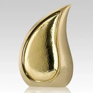 Nueva llegada urna conmemorativa dorada metálica para servicios de entierro, contenedor de recuerdo funerario duradero para cenizas humanas y de mascotas - Product Image 1