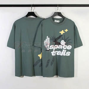 T-shirt confortable à imprimé bouffant pour femme avec logo surélevé Baggy Loose Fit pour Streetwear jeune - Product Image 2