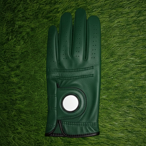 Gant de golf en cuir de cabretta vert personnalisé, peau de mouton, doux, respirant, durable, adhérence par tous les temps, équipement sportif professionnel, prix bas - Product Image 1