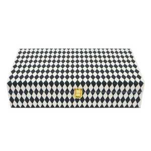 Boîte à bijoux en résine incrustée polie faite à la main avec couvercle à charnière pour la décoration de la maison Emballage cadeau personnel forme rectangle moderne - Product Image 3