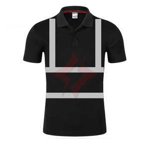 Polyester/Cotton Customizable <b>High</b> Visibility ANSI Class 1 Waterproof Reflective Safety <b>Polo</b> <b>Shirt</b> Breathable Industrial - Product Image 1