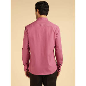 Amanush <b>Men's</b> Solid <b>Pink</b> Formal <b>Shirt</b> With Full Sleeve Turn-down Collar Poplin Fabric Spring Office Wear <b>Mens</b> <b>Shirts</b> - Product Image 4