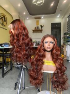 Perruque de fermeture de dentelle d'onde courte de cheveux Remy vietnamiens naturels trame unique extensions de cheveux humains colorés de donneurs multiples fiables - Product Image 3