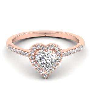 Anillo de Halo con Diamante Cultivado en Laboratorio CVD de 0.78 Quilates en Forma de Corazón con Certificado IGI REYES, en Oro Sólido de 14K, Regalo de Compromiso - Product Image 5