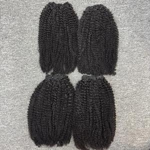 Extensions de cheveux à double trame crépus bouclés 100% cheveux humains vierges non remy cheveux crus cambodgiens un donneur de cheveux de toutes les couleurs - Product Image 2