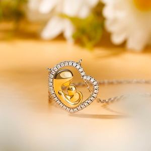 Collier en argent sterling Jeulia Love Is a Great Fire pour mère et bébé - Product Image 5