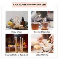Fabrication professionnelle d'huile parfumée à la fleur noire pour le corps Vente en gros OEM Fourniture à bas prix de gros par VedaOils