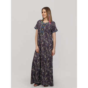 Robe de nuit longue maxi Evolve pour femme en viscose Liva ultra douce et confortable, boutonnée, avec poche, pour la maison (ODM) - Product Image 5