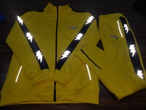 Personalizado al por mayor de los hombres sudaderas con capucha reflectantes pantalones logotipo personalizado para hombre de dos piezas chándal reflectante conjunto fabricante de Pakistán - Product Image 4