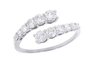 แหวนเพชรบายพาสสำหรับงานแต่งงาน0.50Ct เงินสเตอร์ลิงวงแหวนเพชรสุดเก๋มีสไตล์ - Product Image 2