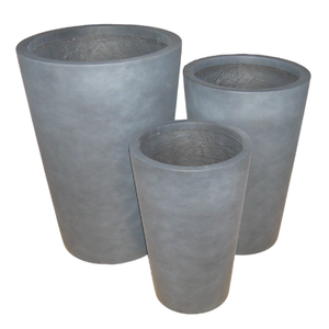 Prix le plus bas Pots de jardinière en fibre de verre Style Vintage Fpr Vase à fleurs couleur personnalisée ensemble 3 pièces extérieur du Vietnam - Product Image 2