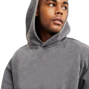 Sudadera con Capucha de Alta Calidad, Estilo Vintage, Lavada a la Piedra, 100% Algodón, Lavada con Ácido, ODM, Serie Otoño/Invierno, Talla Grande 6XL - Product Image 4